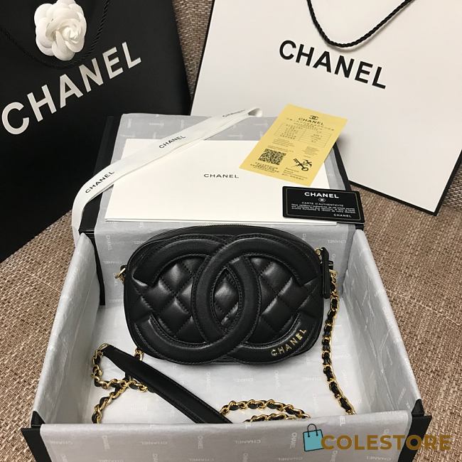 Chanel 20 SS Camera Case In Black AS1757 Size 13x20x5cm - 1