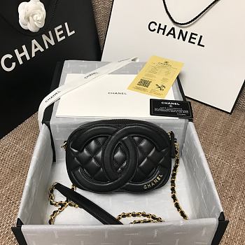 Chanel 20 SS Camera Case In Black AS1757 Size 13x20x5cm