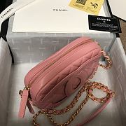 Chanel 20 SS Camera Case In Pink AS1757 Size 13x20x5cm - 5