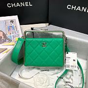 Chanel Clutch Bag Original Green Sheep Leather AS1732 Size 18x19.5x8.5cm - 1