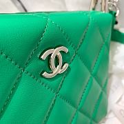 Chanel Clutch Bag Original Green Sheep Leather AS1732 Size 18x19.5x8.5cm - 6