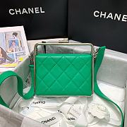 Chanel Clutch Bag Original Green Sheep Leather AS1732 Size 18x19.5x8.5cm - 5