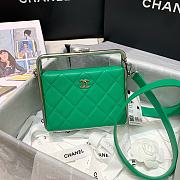 Chanel Clutch Bag Original Green Sheep Leather AS1732 Size 18x19.5x8.5cm - 3