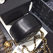 Chanel Mini Sheepskin In Black AS1449 Size 12x12x4.5cm - 6
