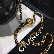 Chanel Mini Sheepskin In Black AS1449 Size 12x12x4.5cm - 5