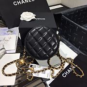 Chanel Mini Sheepskin In Black AS1449 Size 12x12x4.5cm - 3