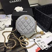Chanel Mini Sheepskin In Grey AS1449 Size 12x12x4.5cm - 1