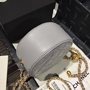 Chanel Mini Sheepskin In Grey AS1449 Size 12x12x4.5cm - 6
