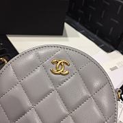 Chanel Mini Sheepskin In Grey AS1449 Size 12x12x4.5cm - 5