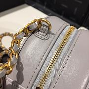 Chanel Mini Sheepskin In Grey AS1449 Size 12x12x4.5cm - 2