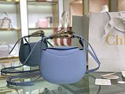 Chloe Kiss Small Purse  In Blue Calfskin S1350 Size: 20x26x8cm  - 1