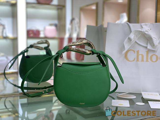 Chloe Kiss Small Purse In Green Calfskin S1350 Size: 20x26x8cm  - 1