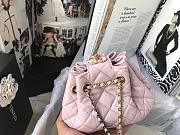 Chanel Mini Drawstring Bag In Pink AS1802 Size: 20x17x10cm - 3