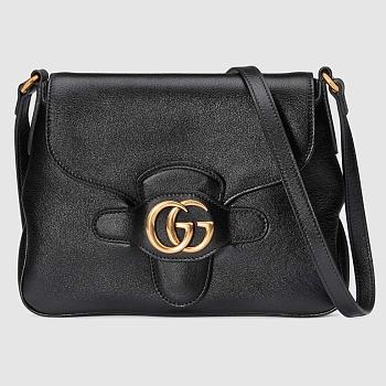 Gucci Small Messenger Bag With Double G In Black 648934 23.5cm