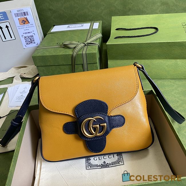 Gucci Small Messenger Bag With Double G In Yellow 648934 23.5cm - 1