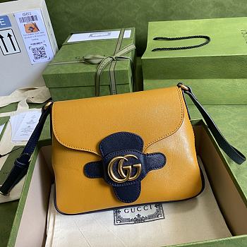 Gucci Small Messenger Bag With Double G In Yellow 648934 23.5cm