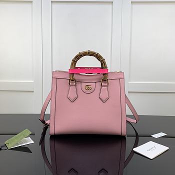 Gucci Small Tote Bag With Pink Leather 660195 Size 27x24x11cm