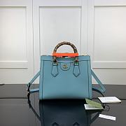 Gucci Small Tote Bag With Blue Leather 660195 Size 27x24x11cm - 1