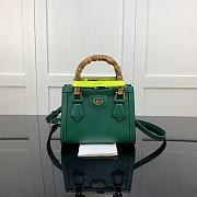 Gucci Diana Mini Borsa Shopping With Emerald Green Leather 20cm - 3