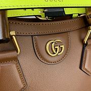 Gucci Diana Mini Borsa Shopping With Brown Leather 655661 20cm - 2