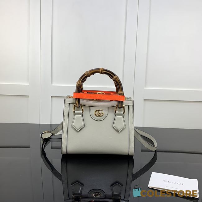 Gucci Diana Mini Borsa Shopping With White Leather 655661 20cm - 1