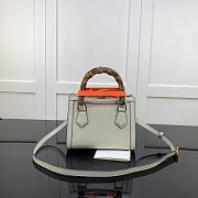 Gucci Diana Mini Borsa Shopping With White Leather 655661 20cm - 4