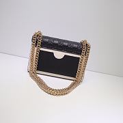 Gucci Padlock GG Black&Whie Shoulder Bag 409487 Size 20×12.5×8cm. - 5
