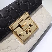 Gucci Padlock GG Black&Whie Shoulder Bag 409487 Size 20×12.5×8cm. - 2