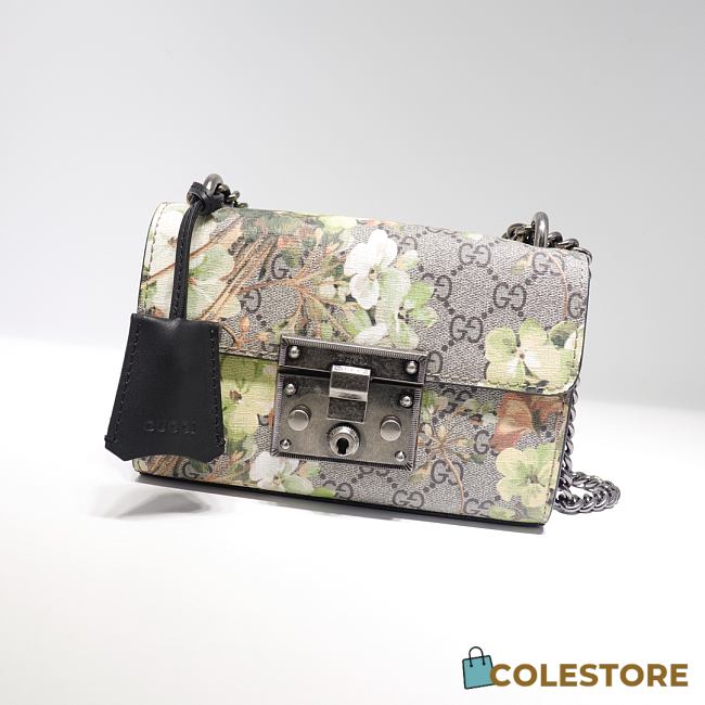 Gucci Padlock GG Green Shoulder Bag 409487 Size 20×12.5×8cm. - 1