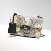Gucci Padlock GG Green Shoulder Bag 409487 Size 20×12.5×8cm. - 1