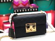 Gucci Padlock GG Shoulder Bag Logo In Black 409487 Size 20×12.5×8cm. - 3