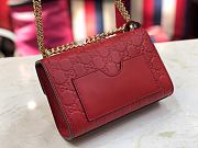 Gucci Padlock GG Shoulder Bag Logo In Red 409487 Size 20×12.5×8cm. - 3
