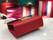 Gucci Padlock GG Shoulder Bag Logo In Red 409487 Size 20×12.5×8cm. - 4