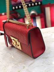 Gucci Padlock GG Shoulder Bag Logo In Red 409487 Size 20×12.5×8cm. - 5