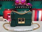 Gucci Padlock GG Shoulder Bag Logo In Blue 409487 Size 20×12.5×8cm. - 1