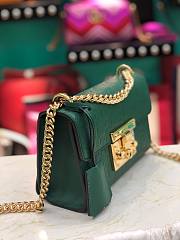 Gucci Padlock GG Shoulder Bag Logo In Blue 409487 Size 20×12.5×8cm. - 2