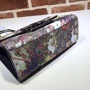 Gucci Padlock GG Green Blossom Shoulder Bag 409487 Size 20×12.5×8cm. - 5