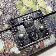 Gucci Padlock GG Green Blossom Shoulder Bag 409487 Size 20×12.5×8cm. - 4