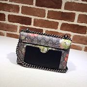 Gucci Padlock GG Green Blossom Shoulder Bag 409487 Size 20×12.5×8cm. - 3