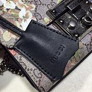 Gucci Padlock GG Green Blossom Shoulder Bag 409487 Size 20×12.5×8cm. - 2