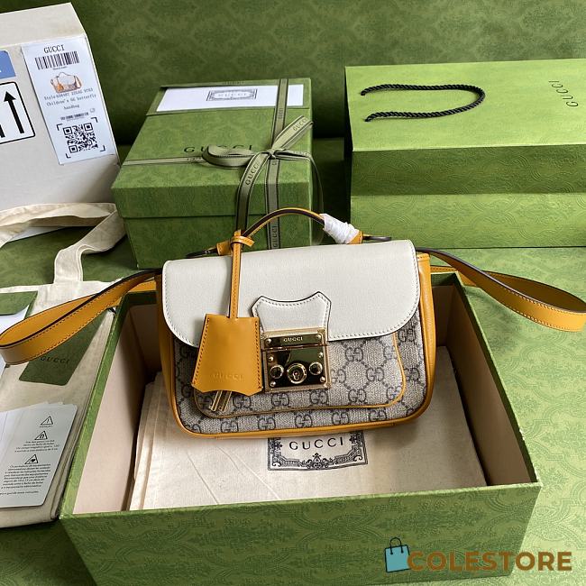 Gucci Padlock Mini Bag In GG Supreme Canvas Leather 658487 Size 21x14x5cm - 1