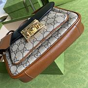 Gucci Padlock Mini Bag In GG Supreme Canvas With Black Leather 21cm - 5