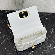 Small Dior Caro Bag With White Calfskin 621200 Size: 20×12×7cm - 5