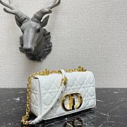 Small Dior Caro Bag With White Calfskin 621200 Size: 20×12×7cm - 6