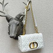 Small Dior Caro Bag With White Calfskin 621200 Size: 20×12×7cm - 3