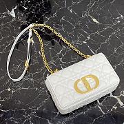 Small Dior Caro Bag With White Calfskin 621200 Size: 20×12×7cm - 2