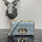 Small Dior Caro Bag With Blue Calfskin 621200 Size: 20×12×7cm - 1