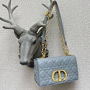 Small Dior Caro Bag With Blue Calfskin 621200 Size: 20×12×7cm - 5