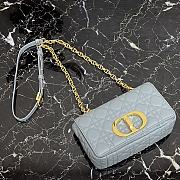 Small Dior Caro Bag With Blue Calfskin 621200 Size: 20×12×7cm - 3
