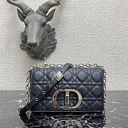 Small Dior Caro Bag With Black Calfskin 621200 Size: 20×12×7cm - 1